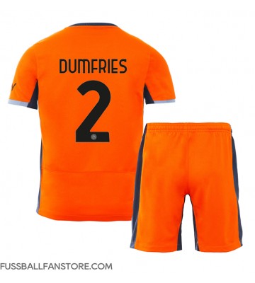 Inter Milan Denzel Dumfries #2 Replik 3rd trikot Kinder 2023-24 Kurzarm (+ Kurze Hosen)